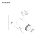 TANGO 68 Zoom Track Light / 15W / Built-in - Imagen 2