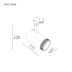 TANGO 85 Zoom Track Light / 20W / Built-in - Image 2