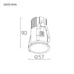 VITO 50 Down Light Fixed / Trim - Imagen 2