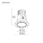 VITO 55 Down Light Fixed / Trimless - Imagen 2