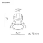EVO 75 Down Light Fixed / Trim - Image 3