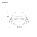 RHO 195 Down Light Fixed / Recessed - Afbeelding 2