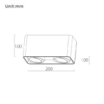 ZUTA Adjustable / Square / Surface - Imagem 2