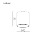 HELLAS 72R Round Surface Down Light - Afbeelding 3