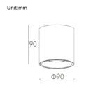 HELLAS 90R Round Surface Down Light - Afbeelding 3