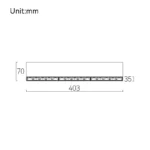 ⁦NEBULA 15 Surface Mounted Linear Grid Light⁩ - الصورة ⁦2⁩