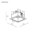 ORO 75 IP54 Square / Down Light – Image 2