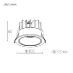 ORO 95 IP54 Round / Down Light - Afbeelding 2