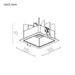ORO 95 IP54 Square / Down Light - Imagem 2