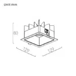 ORO 115 IP54 Square / Down Light - Kuva 2