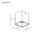 ORO 130 IP54 Square / Surface Down Light - Kuva 2