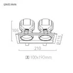Reta 120 Spot Light Twin / Adjustable - immagine 2