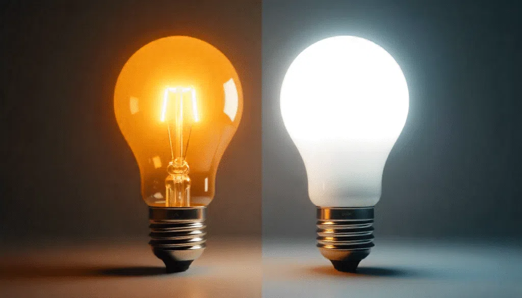 Comparação entre potência e brilho