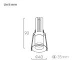 35 7W Fixed / Trim Mini Downlight - Bild 2