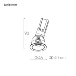 40 7W Adjustable / Trim Mini Downlight – Image 2
