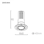 40 8W/10W Fixed / Trimless Mini Downlight – Image 2
