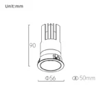 50 12W/15W Fixed / Separate Trim Mini Downlight – Image 2