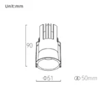 50 12W/15W Fixed / Trim Mini Downlight - Image 2