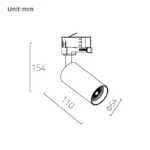 Link GU10 53 Track Light / Brushed - Image 2