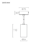 Link GU10 53 Pendant Light / Brushed - Image 2