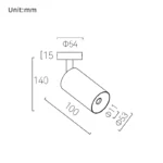 ⁦Link LFO 53 Ceiling Mounted / 8W / Built-in / Brushed⁩ - الصورة ⁦2⁩