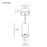 Link LFO 53 Pendant Light / 8W / Built-in / Brushed – Image 2
