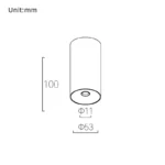 ⁦Link LFO 53 Surface Mounted / 8W / Built-in / Brushed⁩ - الصورة ⁦2⁩