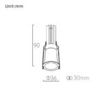 30 7W Fixed / Trim Mini Downlight - Imagen 2